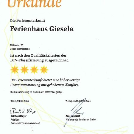 Ferienhaus Giesela **** Вернигероде Экстерьер фото